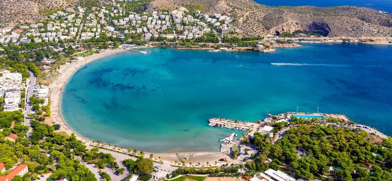 Vouliagmeni bay from above